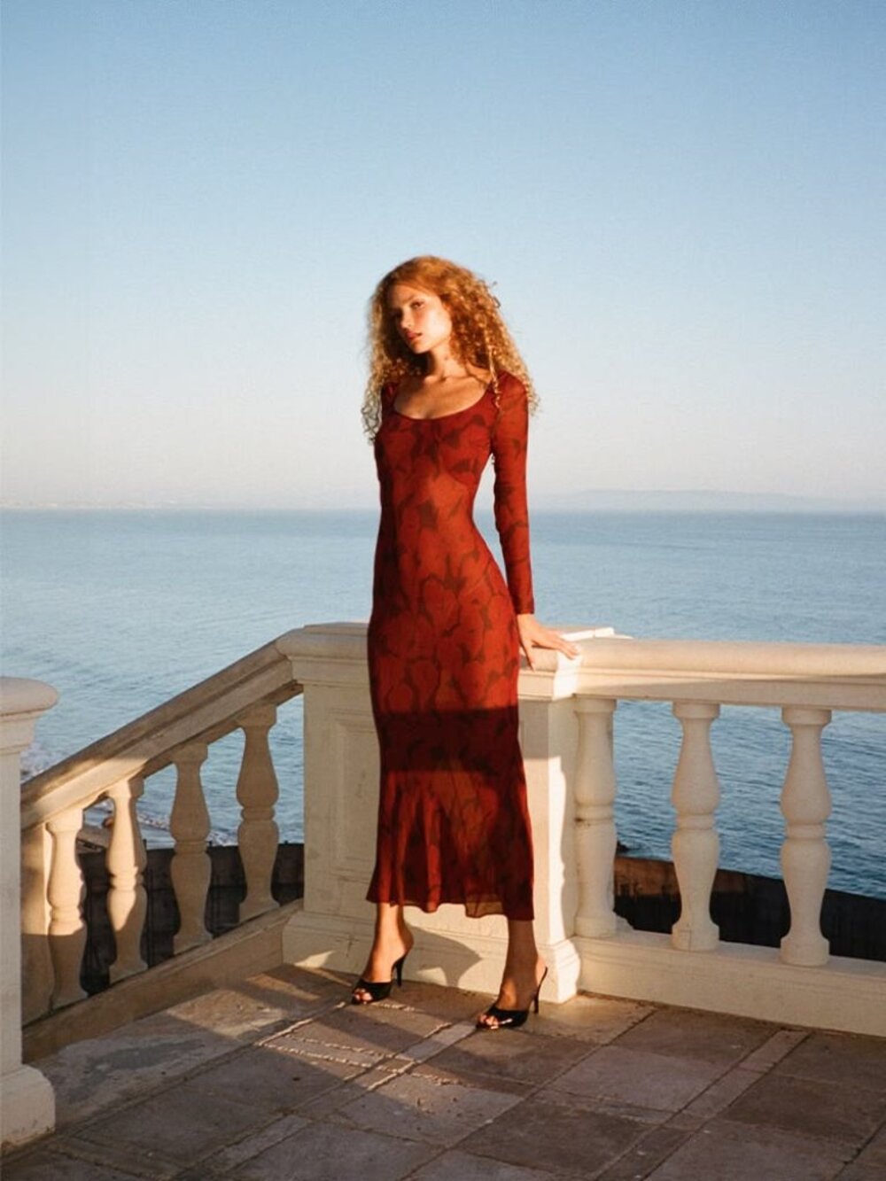 Realisation Par Inka Long Sleeve Maxi Dress in Calla Lily (XS)